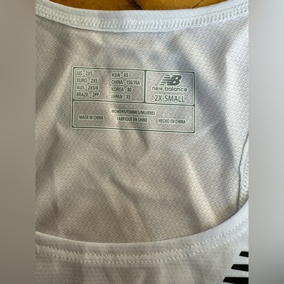 New - new balance running singlet tank white sheer Racerback - Picture 4 of 4